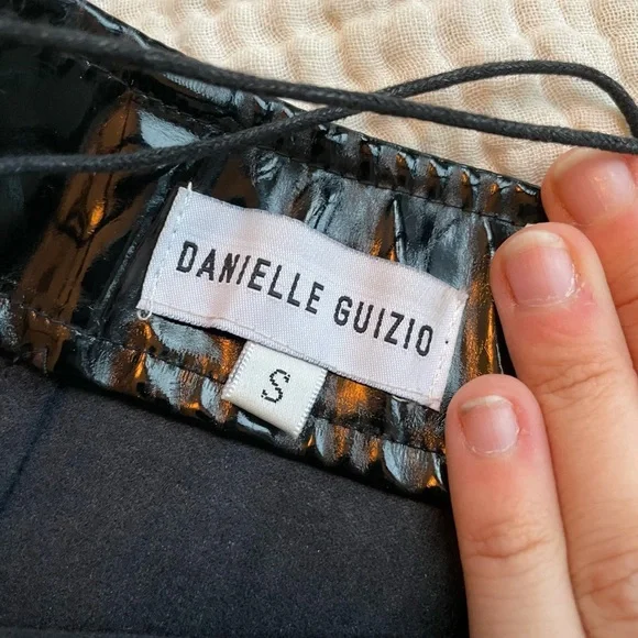 Rare Danielle Guizio Leather Lace Up Skirt - Picture 4 of 4